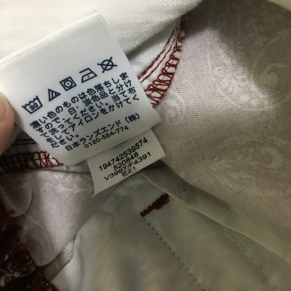 Lands End Chino Pants Mid-Rise Paisley Rust NWOT - Picture 9 of 9